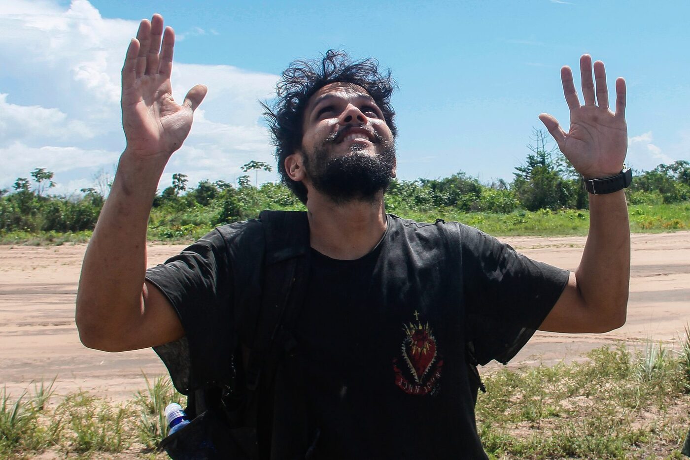 Antonio Sena no momento do resgate em 2021
